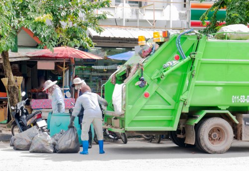 Clean and organized construction site post-waste clearance